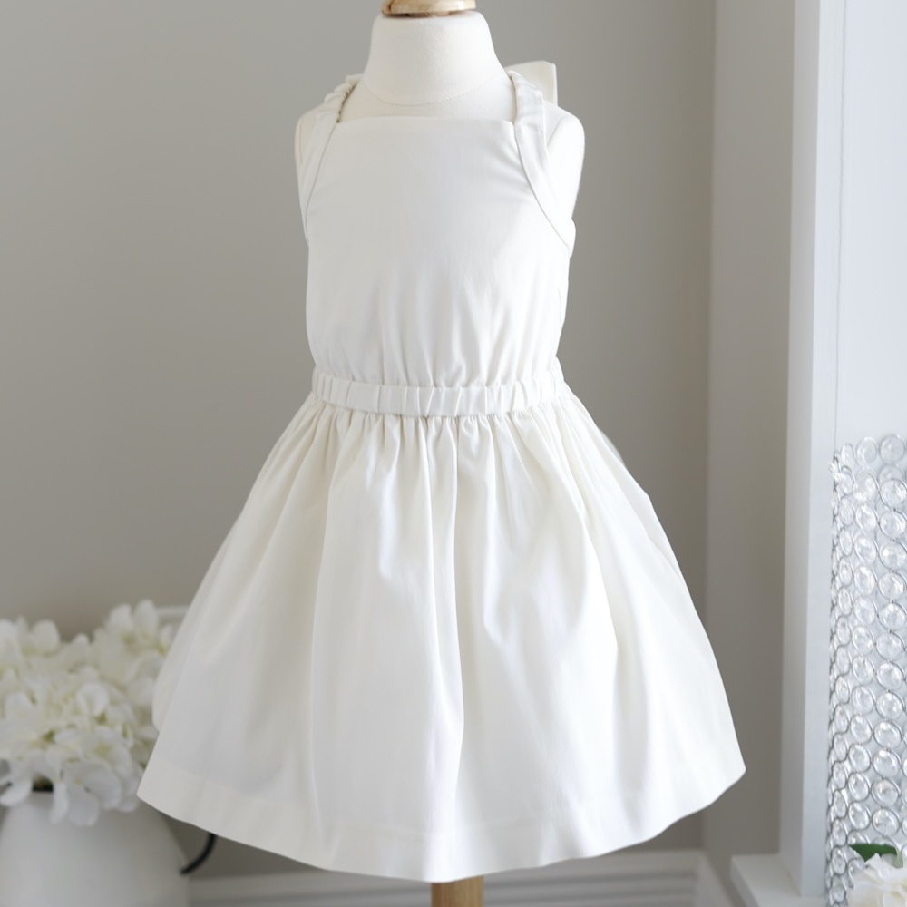 Crew Crewcuts Girls Halter Dress Ivory Party Special Occasion Size 4 NWT